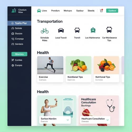 Transportation & Health Website: Schedule Rides & Get Health Tips