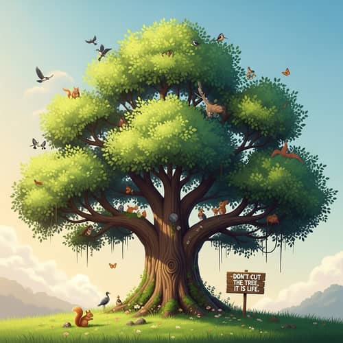 Don't Cut the Tree, It Is Life - Symbol of Biodiversity
