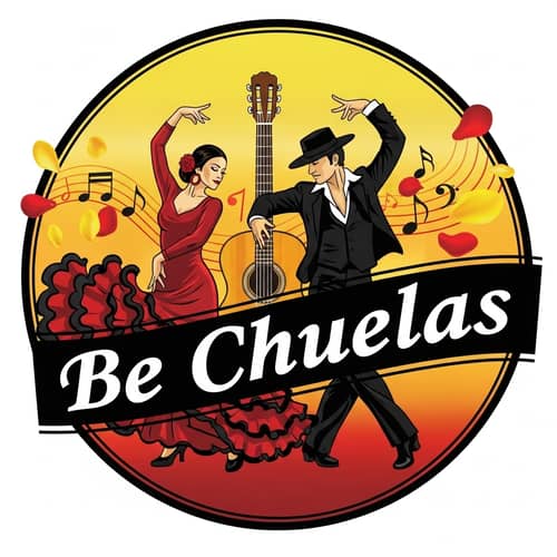 Flamenco Theme Logo Design with 'Be Chuelas'