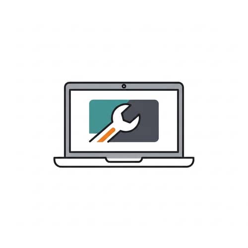 Minimalist Computer Repair Icon Design