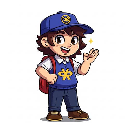 Delightful Cartoon Character with Aura of Responsibility and Trustworthiness