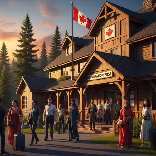 Canadian Immigration Post | Traditional Wooden Architecture