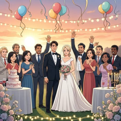 Grand Wedding Celebration with Multicultural Guests
