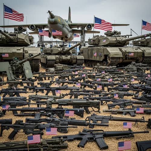 American Military Weapons: Small Firearms to Tanks & Aircraft