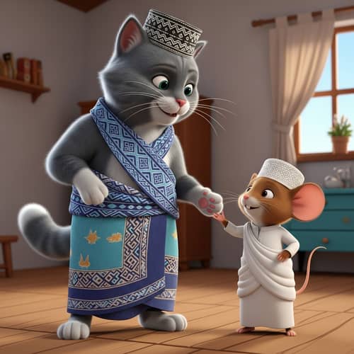 Tom and Jerry in Somali Cultural Attire | Animated Characters