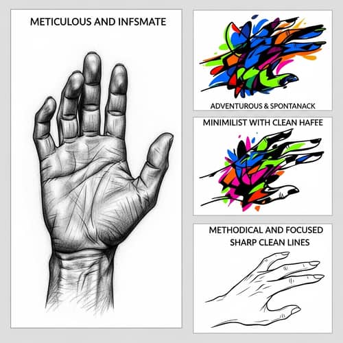 Hand Designs Collection: Realistic, Abstract, Minimalist, Impressionistic