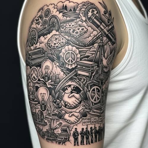 Influential Events in Humanity Tattoo Design