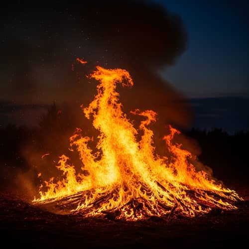 Vibrant Blaze: Nature's Unrestrained Power