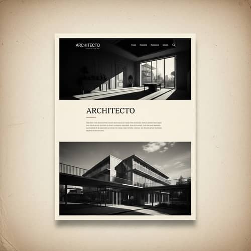 Vintage Architect's Website Splash Screen Poster