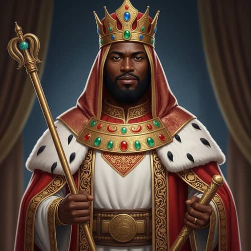 Israelite Negro in Royal Garb - Ancient Kingly Attire
