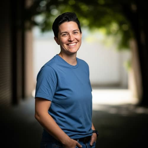 Misha Loh: Engaging Smile in Casual Attire