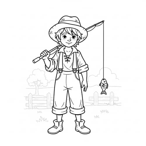 Tom Sawyer Coloring Page | Full Body Printable