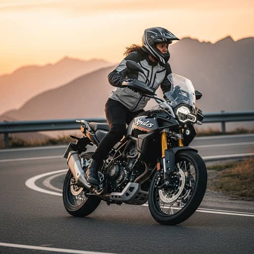 Graceful Xpulse Adventure Motorcycle Ride on Curvy Mountain Road