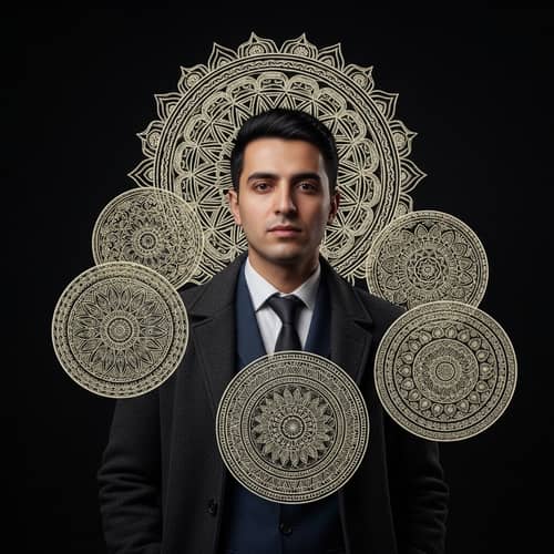 Experienced Afghan Magician with Mandala Magic Shields