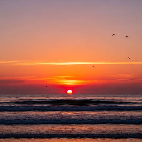 Breathtaking Sunset Over Ocean | Minimalistic Beauty