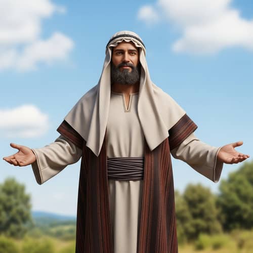 Biblical Figure in Traditional Judean Clothing
