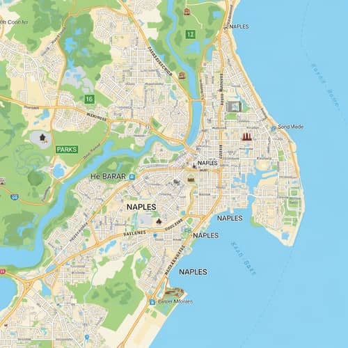 Detailed Map of Naples Florida - Landmarks & City Layout