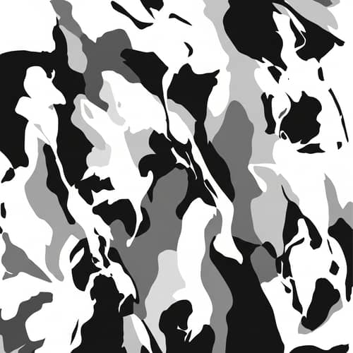 Abstract Black and White Art | Unstructured Shapes, Forms, and Textures
