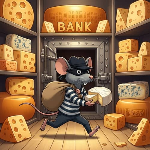 Cheese Bank Heist | Anthropomorphic Mouse Robbing a Cheese Bank