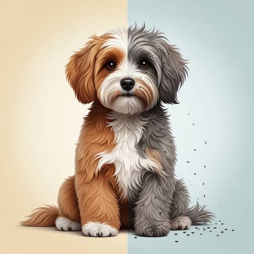 Clean vs Dirty Dog: Striking Contrast Illustration