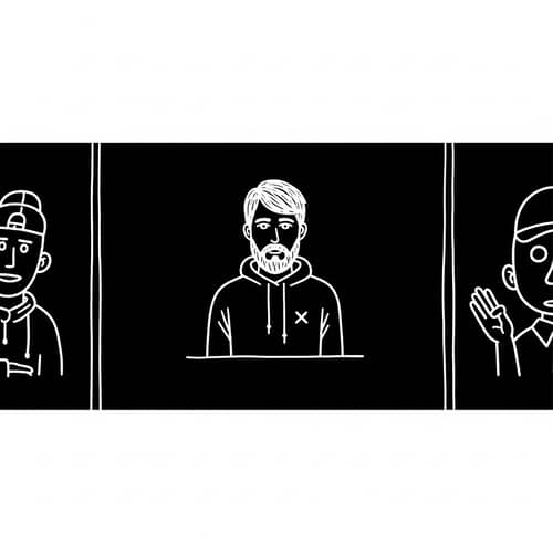 Hand-Drawn Minimalist Graffiti-Style YouTube Banner Design
