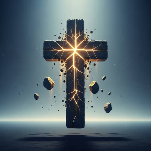 Fragmented Cross: Symbol of Rebirth and Hope