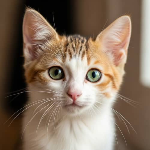 Adorable Feline with Glossy Fur - Captivating Imagery