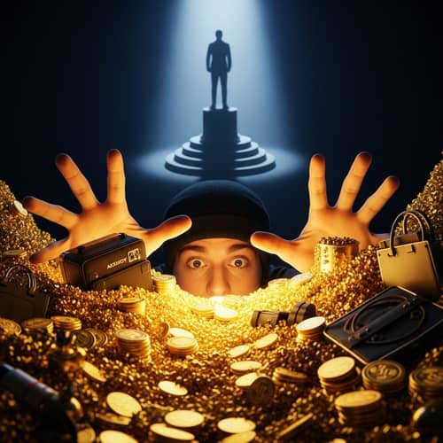 Temptation of Material Possessions and Fame: A Greedy Scene of Opulence