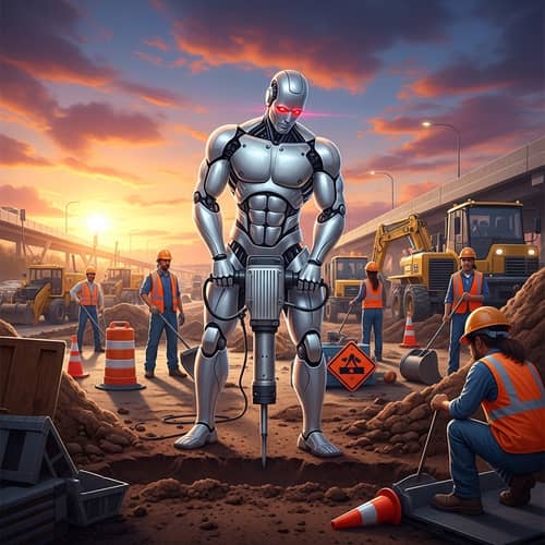 Terminator T8000 at Highway Construction Site