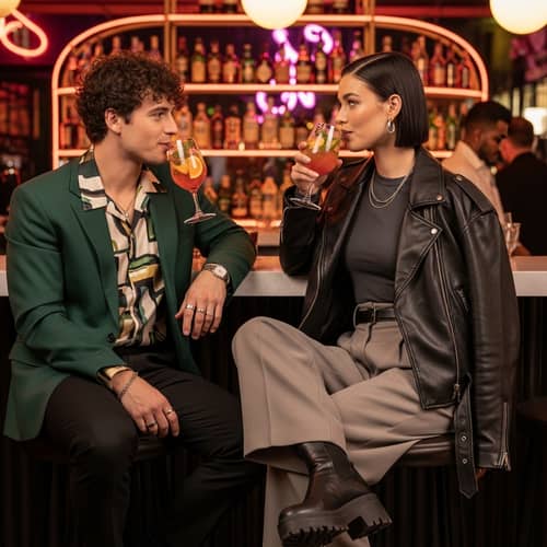 Harry Styles and Bad Gyal Enjoying Drink in a Bar