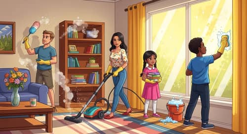 Family Spring Cleaning: Spacious Living Room Transformation