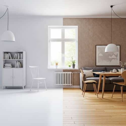 Stark vs Warm: A Bisected Apartment View