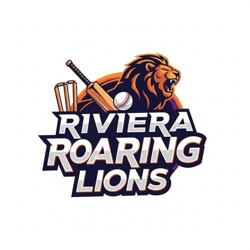 Dynamic Logo Design for Riviera Roaring Lions Cricket Team
