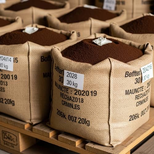 Dark Roasted Ground Coffee in 30 kg Bags | Premium Arabica Beans