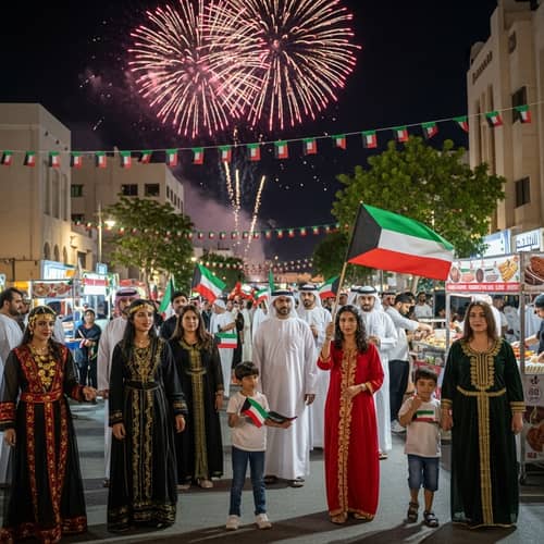 Vibrant Celebration for Kuwait's National Day | Cultural Diversity and Festivities