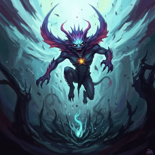 Fantastical Creature Digital Painting - Vibrant Imaginary World