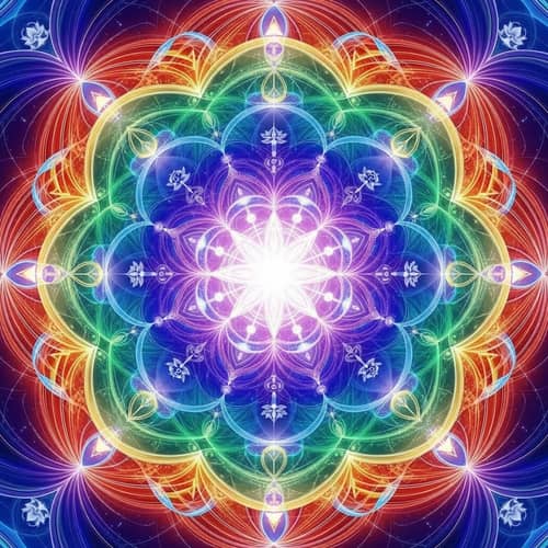 Radiant Crown Chakra Mandala for Spiritual Harmony