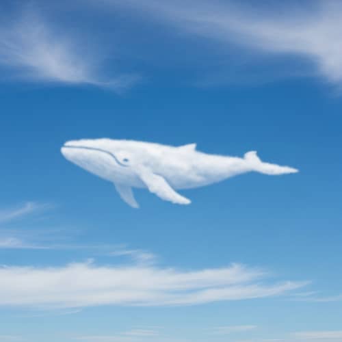 Majestic Whale Cloud in Endless Blue Sky