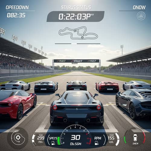 Virtual Driving Simulator Race: Luxury Cars on Track
