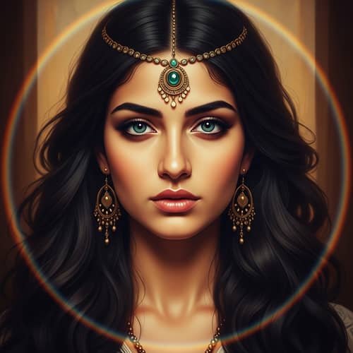 Captivating Portrait of Enchanting Lady | Romantic Artwork