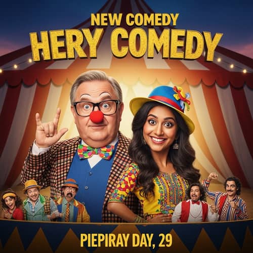 New Comedy Film Poster - Circus Theme with Diverse Cast