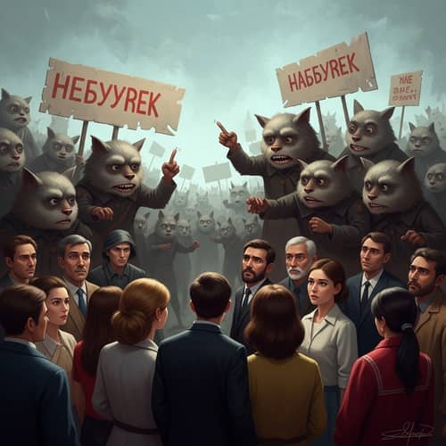 Anthropomorphized Chebureks Uprising - Surreal Artwork