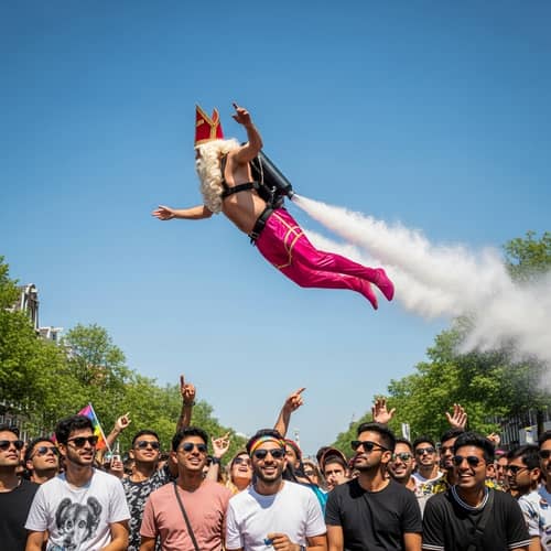 Unique Sinterklaas Interpretation Soaring at Canal Pride Event