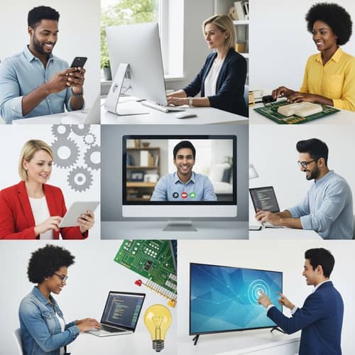 Diverse Relationships with Technology Collage
