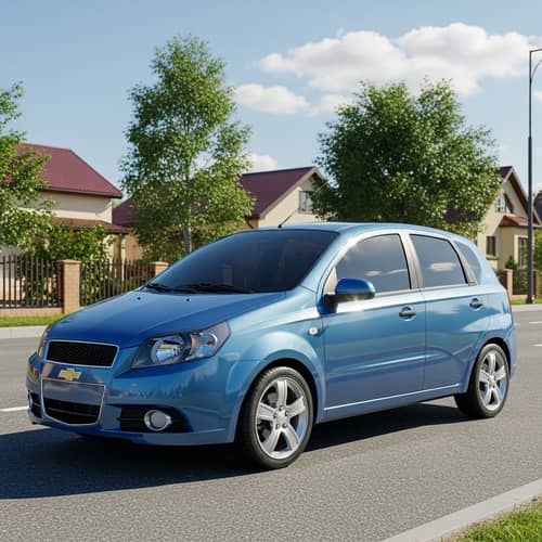 Detailed Chevrolet Aveo Compact Car Model Image