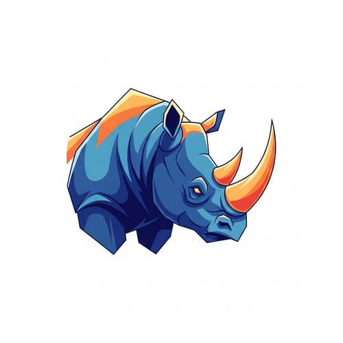 Modern Rhinoceros Logo Design | Creative Illustration