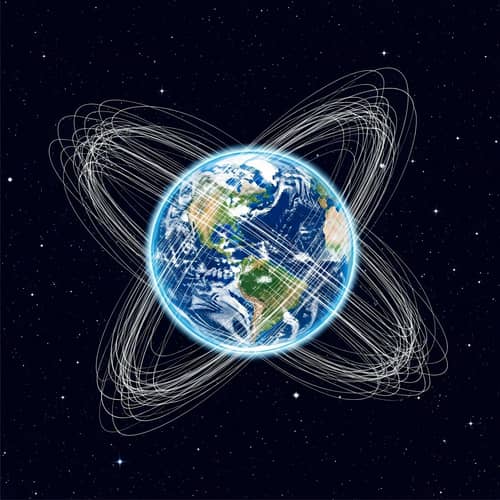 World Ether Vector Illustration: Radiant Energy Ensnaring Earth