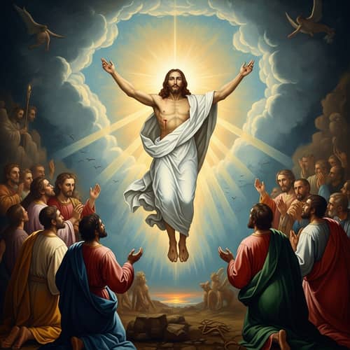 Stunning Resurrection Painting in Renaissance Style