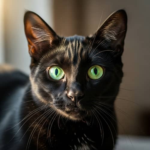 Majestic Black Cat - Stunning Close-Up Image