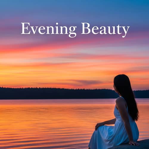Evening Beauty: Twilight Sky Over Shimmering Lake